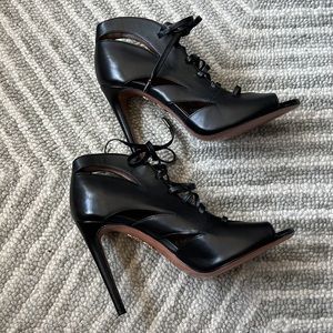 Aquazzura Black Leather Heels